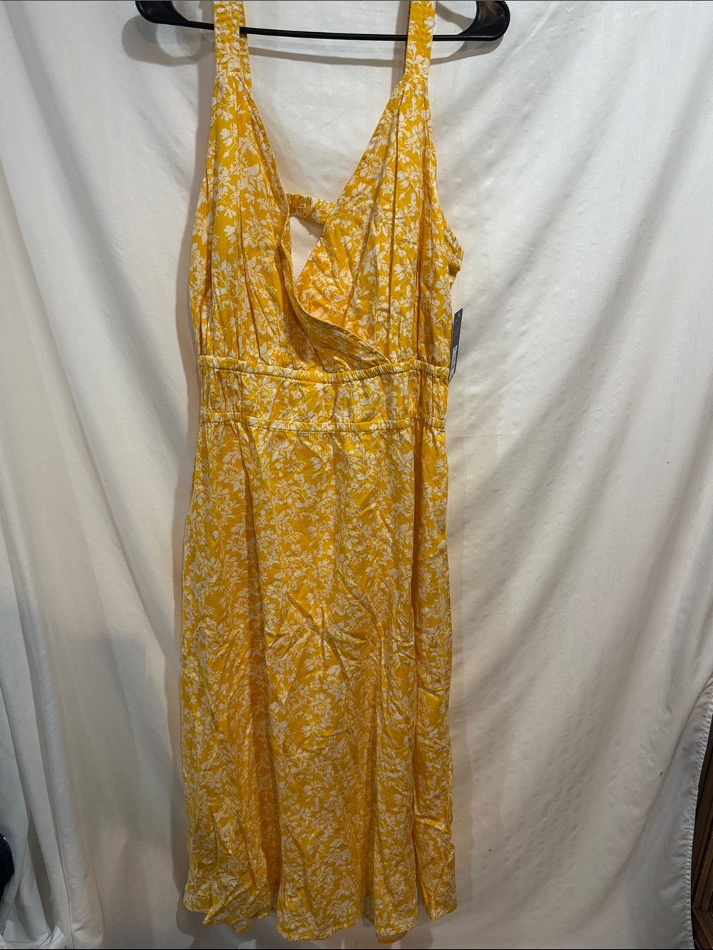 Universal Thread Yellow Floral Wrap Maxi Dress